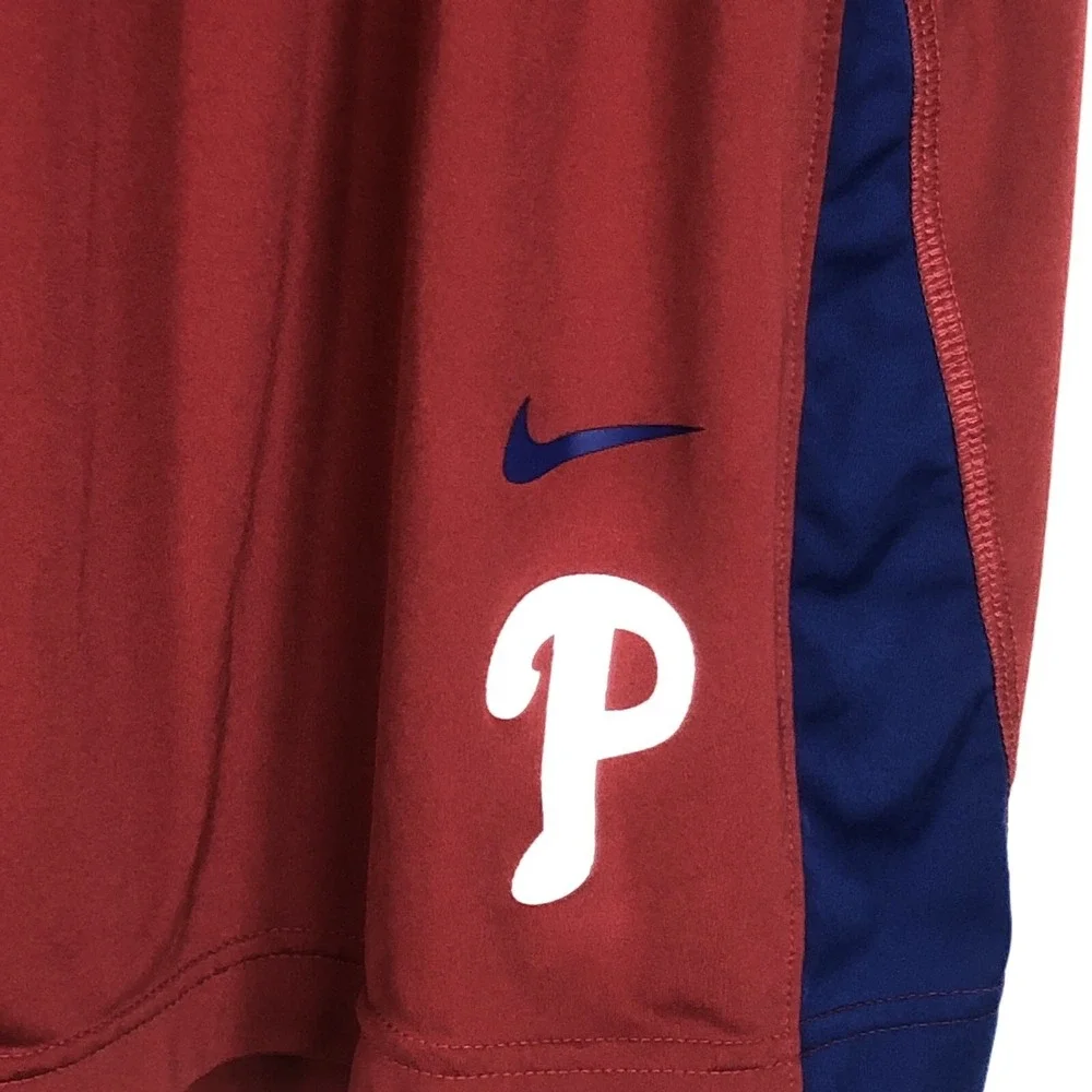 Nike Dri-Fit Performance Philadelphia Phillies Basketball Shorts Red Large